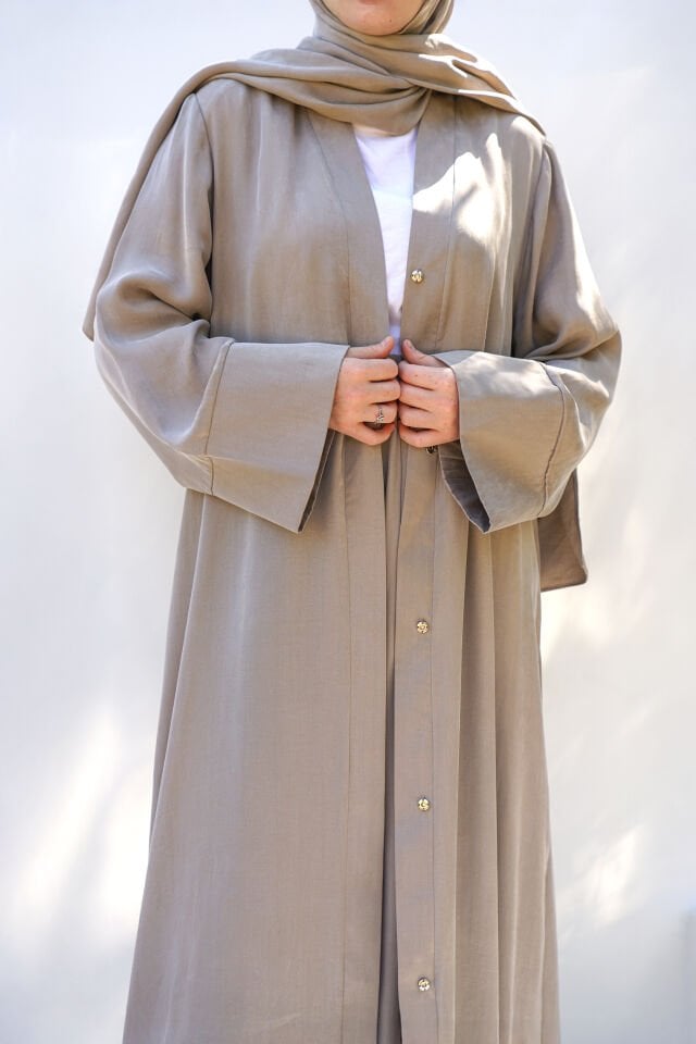 Bej Ipek Cupro Abaya Ferace