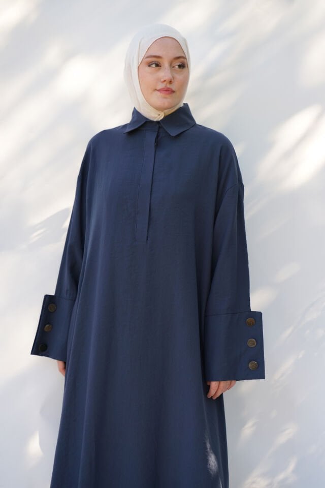 Yelekli Elbise İNDİGO MAVİ