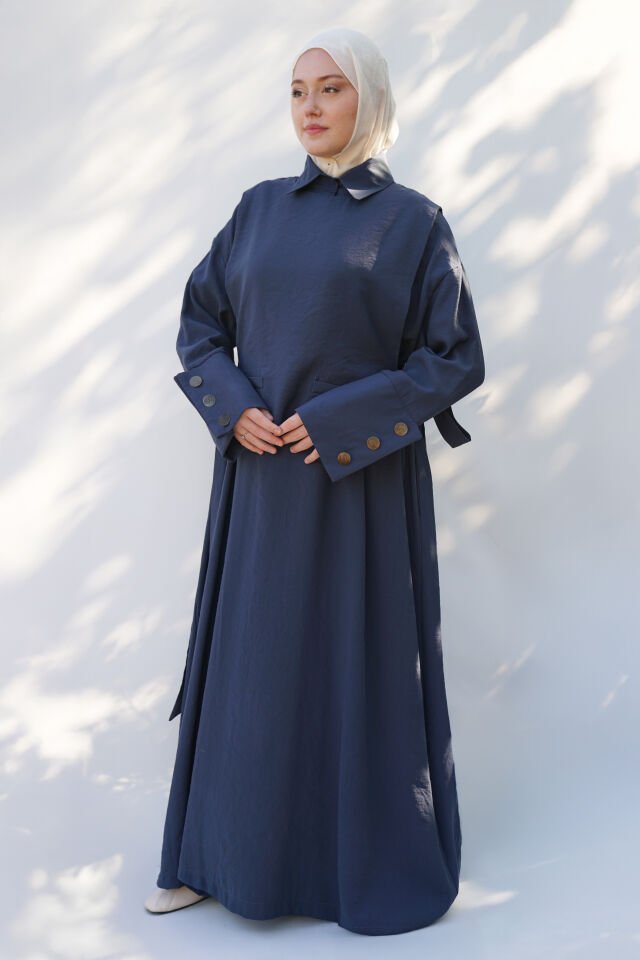 Yelekli Elbise İNDİGO MAVİ