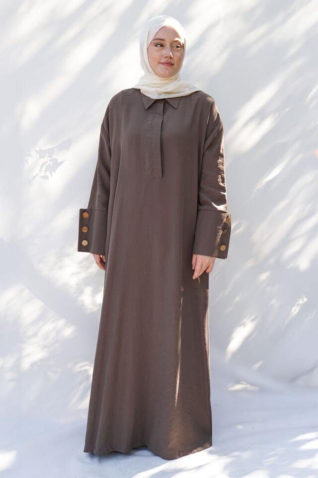 Yelekli Elbise Kahve