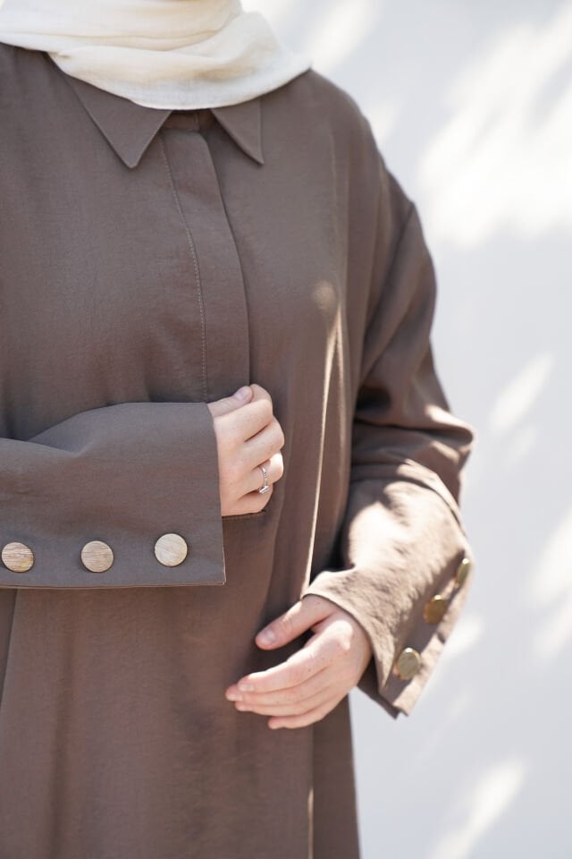 Yelekli Elbise Kahve