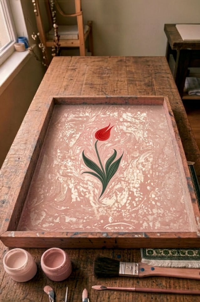 Charm Seccade: Ebru Koleksiyonu LALE - 65x110cm