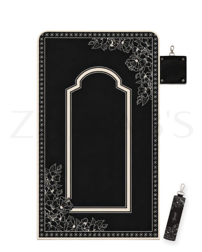 Elegant Floral Charm Seccade SİYAH